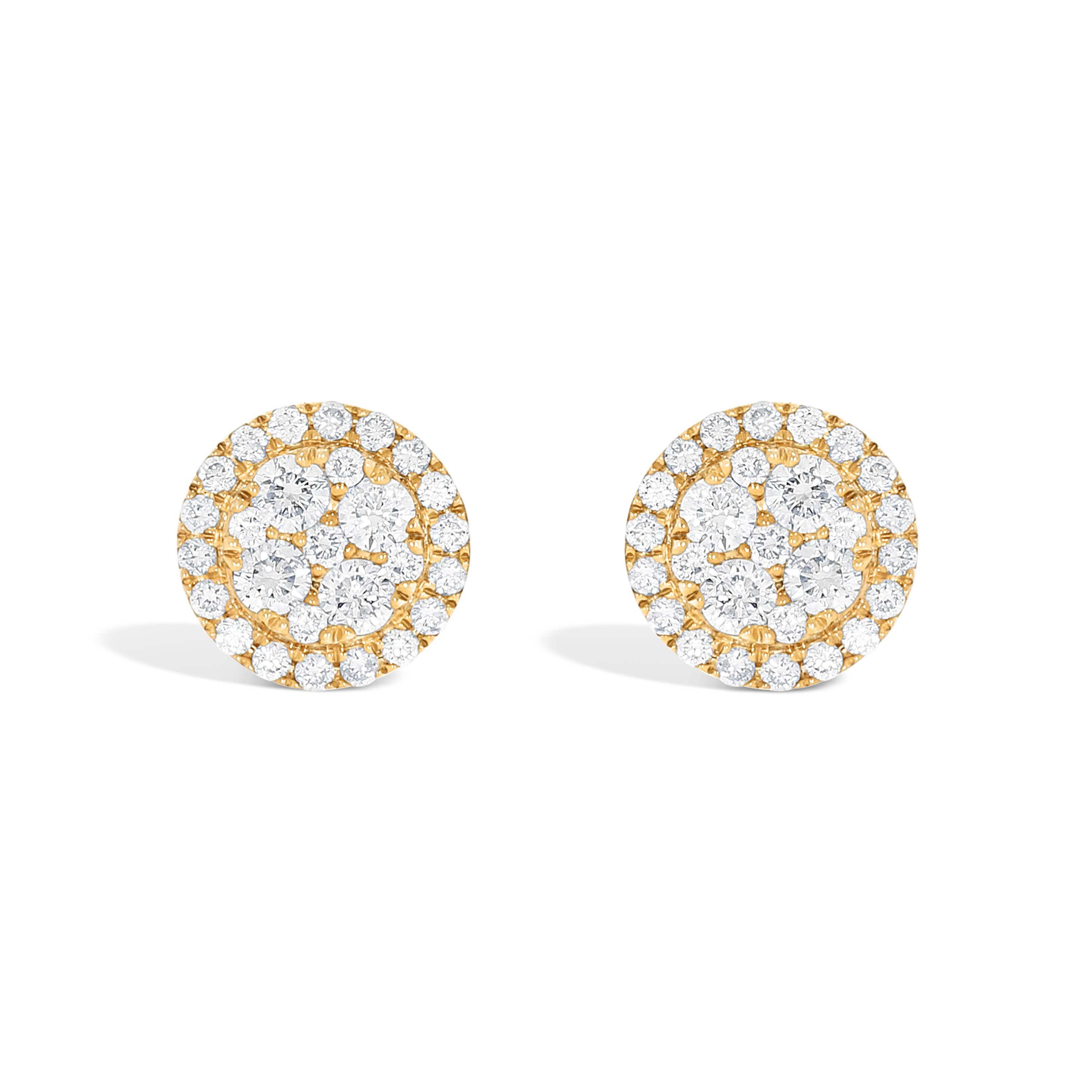 Round Diamond Earrings 0.75 ct. 10k Yellow Gold